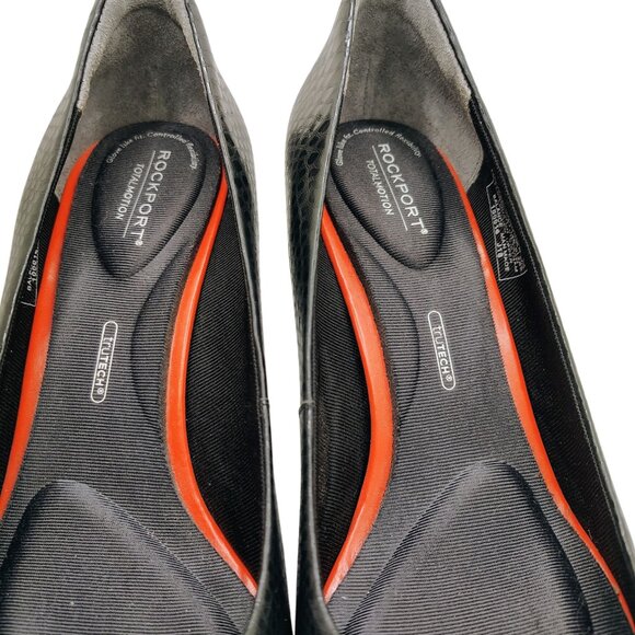 Rockport Black Snakeskin Leather Pumps | Size 9.5 | Total Motion Heels - Picture 7 of 7